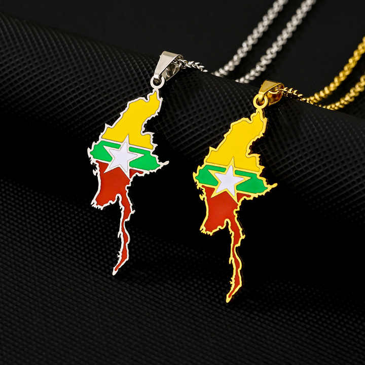 Asian & Oceanian Country/Flag Necklaces - Jewelled Me