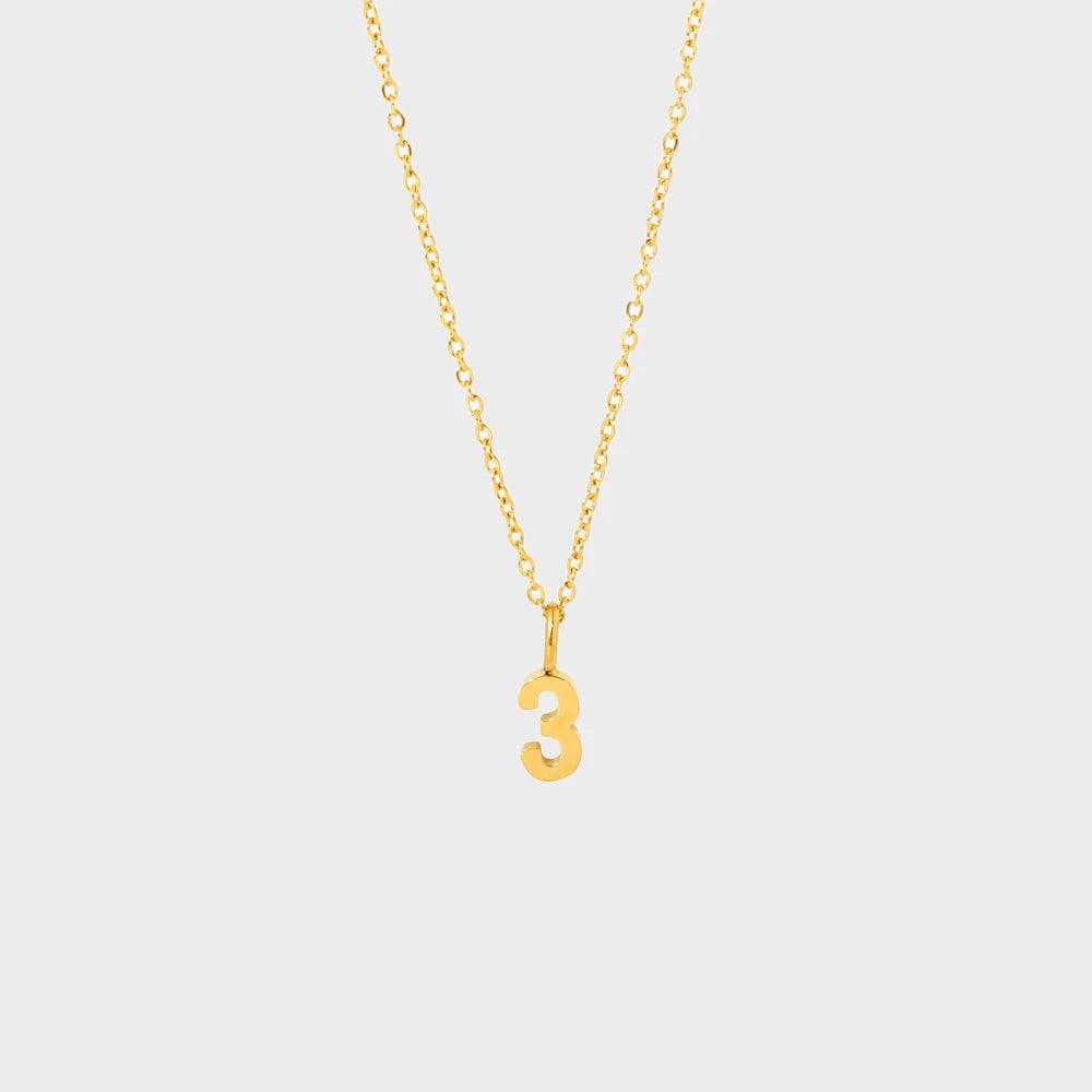 Dainty Number Necklace - Jewelled Me