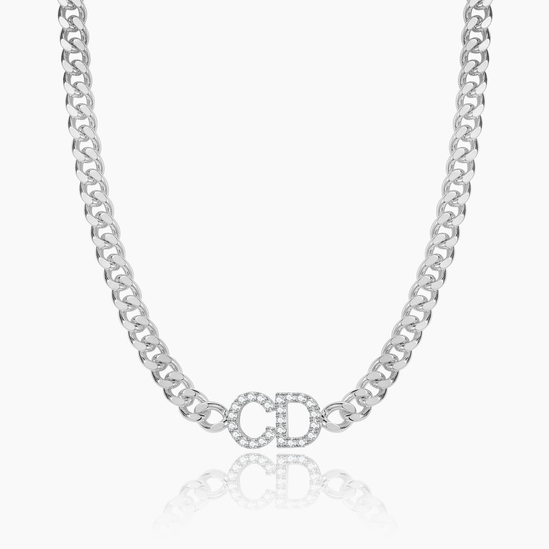 ICED Custom Name Cuban Chain Necklace - Jewelled Me