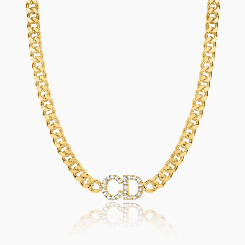 ICED Custom Name Cuban Chain Necklace - Jewelled Me
