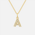 ICED Initial Necklace (14k Gold-Plated) - Jewelled Me