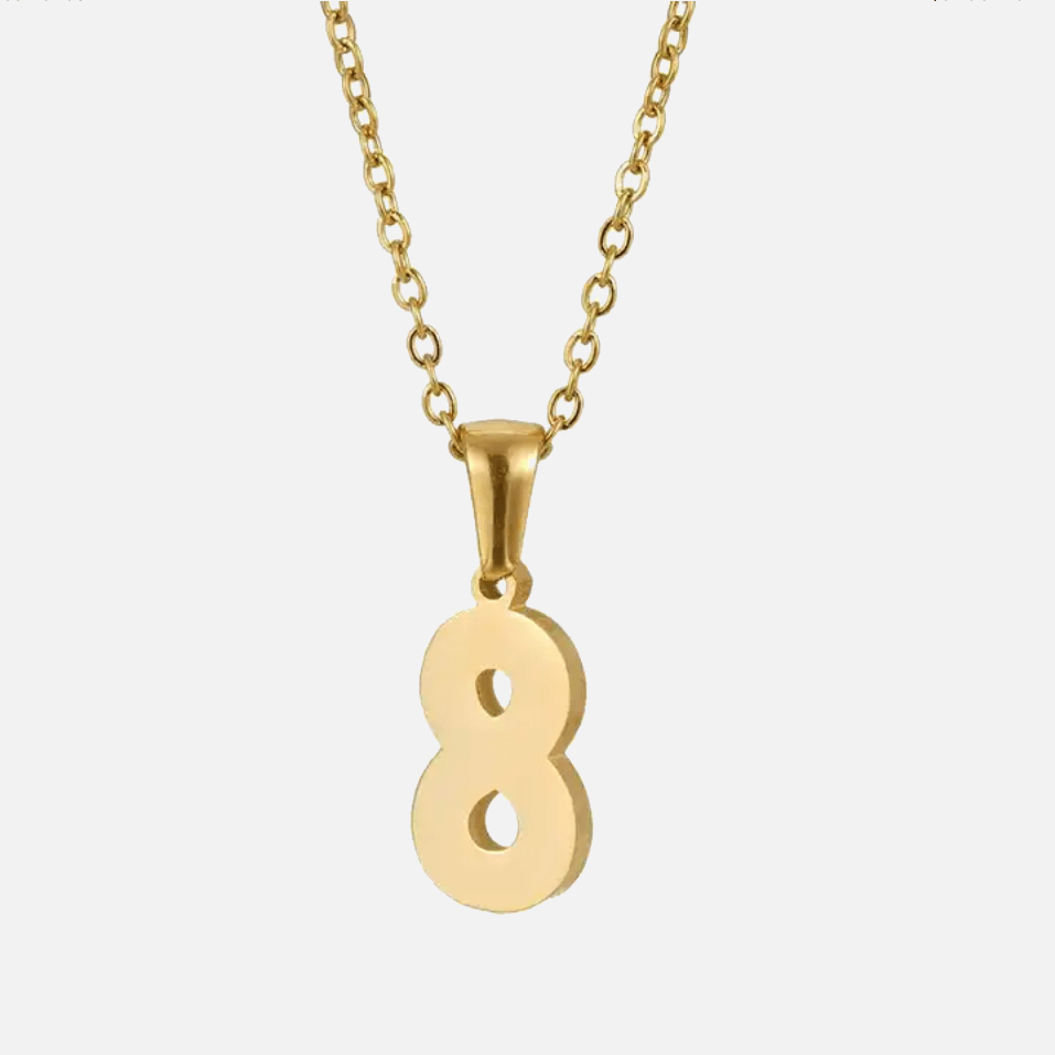 Lucky Number Necklace (18k Gold-Plated) - Jewelled Me