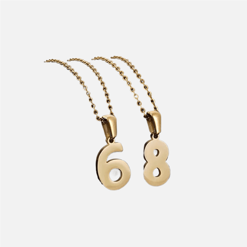 Lucky Number Necklace (18k Gold-Plated) - Jewelled Me