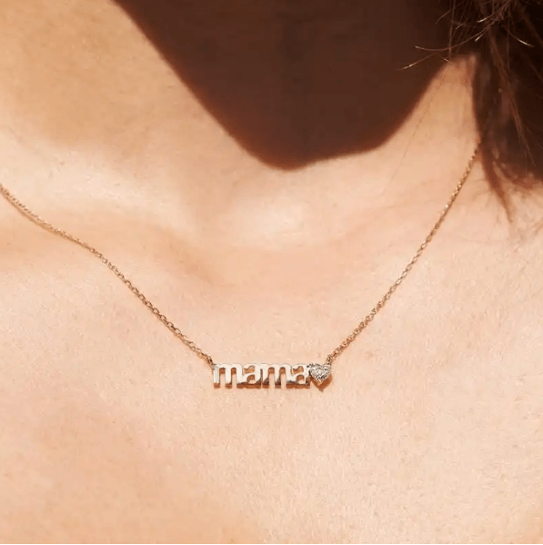 Gemmed Heart Mama Necklace - Jewelled Me