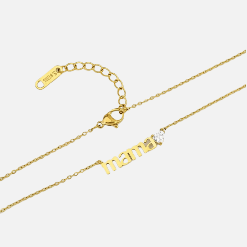 Gemmed Heart Mama Necklace - Jewelled Me
