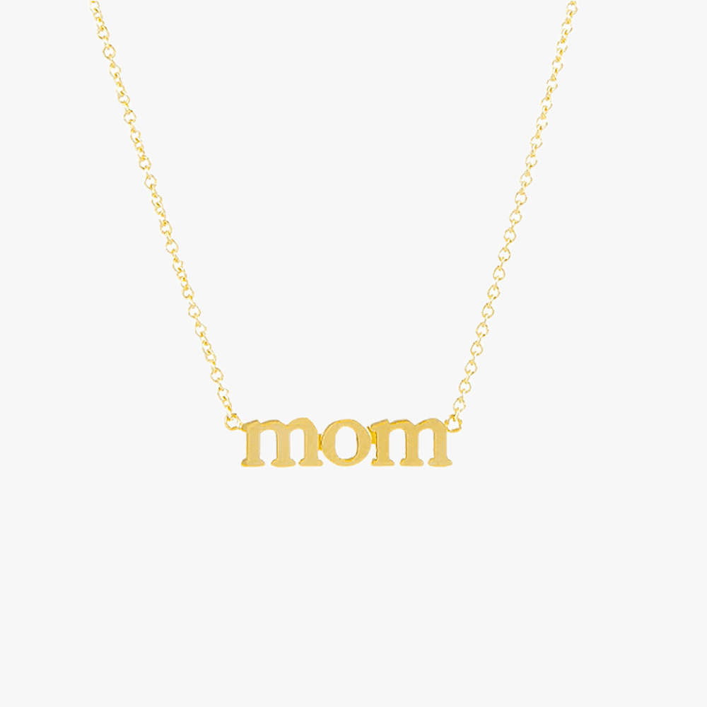 Minimalist Vermeil MOM Necklace - Jewelled Me