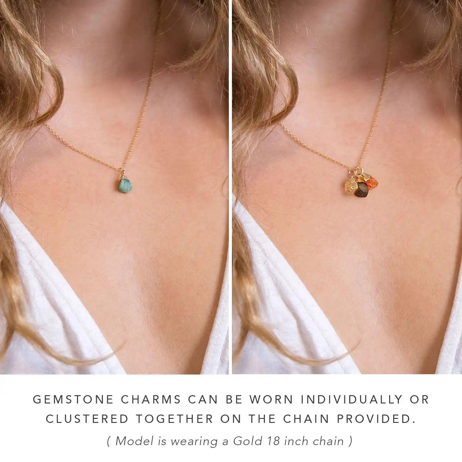 Natural Gemstones Zodiac Necklace - Jewelled Me