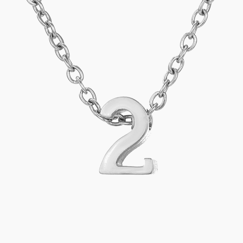 Numbered Pendant Necklace (14K Gold-Plated) - Jewelled Me