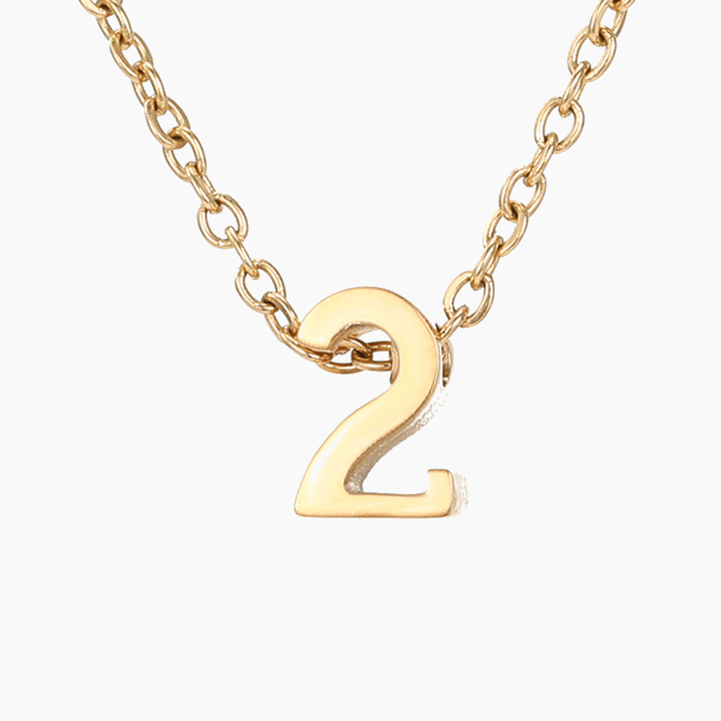 Numbered Pendant Necklace (14K Gold-Plated) - Jewelled Me