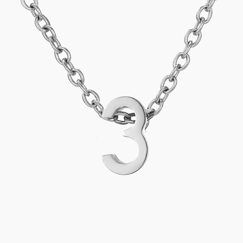 Numbered Pendant Necklace (14K Gold-Plated) - Jewelled Me
