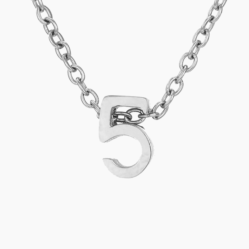 Numbered Pendant Necklace (14K Gold-Plated) - Jewelled Me