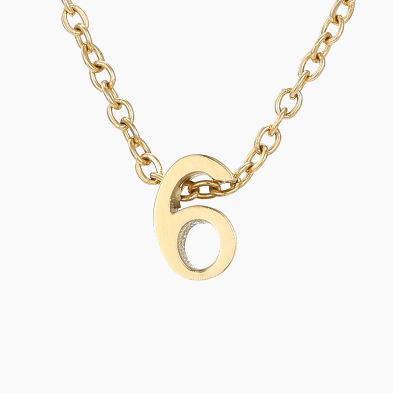 Numbered Pendant Necklace (14K Gold-Plated) - Jewelled Me