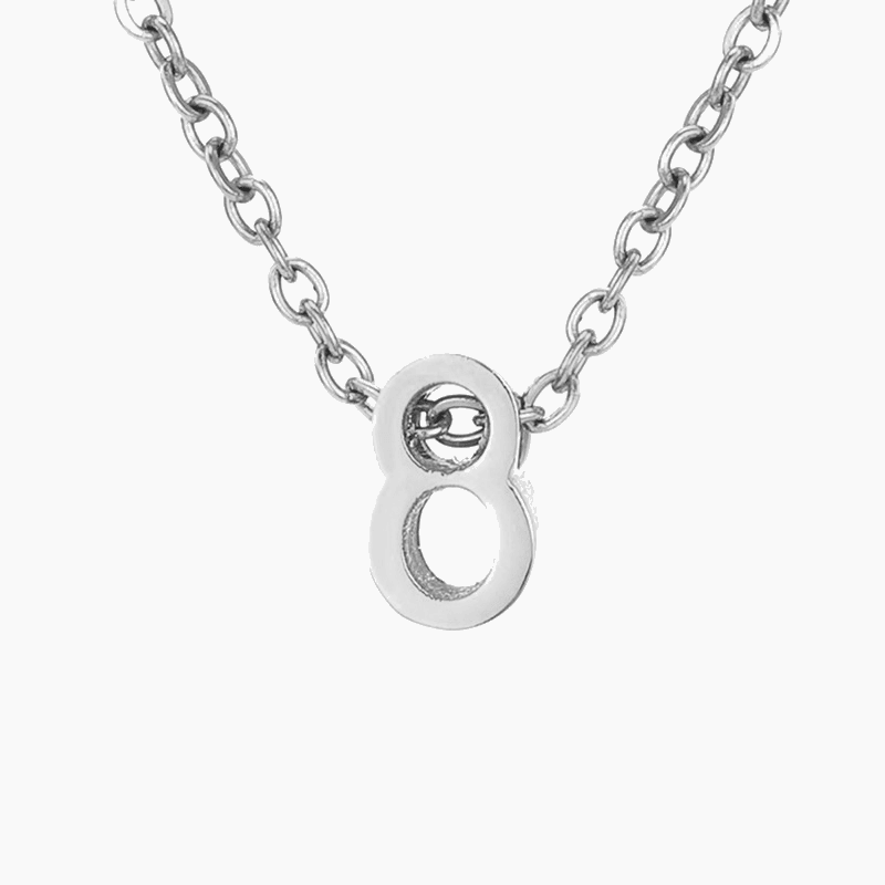 Numbered Pendant Necklace (14K Gold-Plated) - Jewelled Me