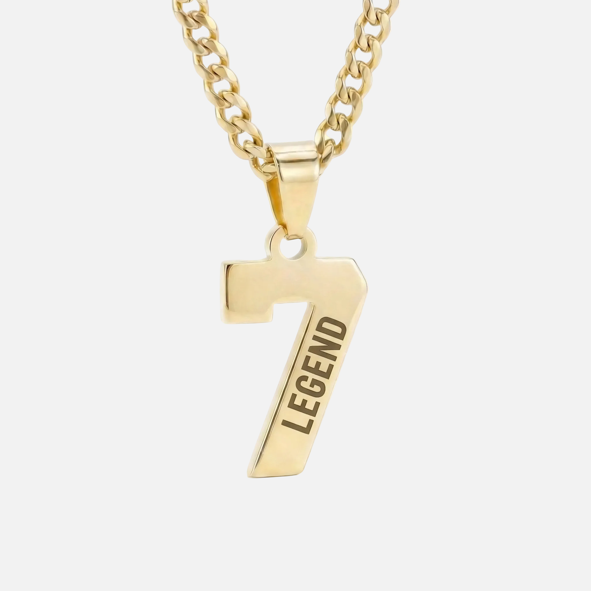 Custom Engraved Sports Number Necklace