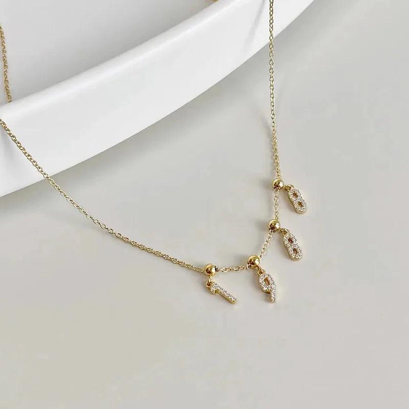 Custom Pave Initial & Name Necklace - Jewelled Me
