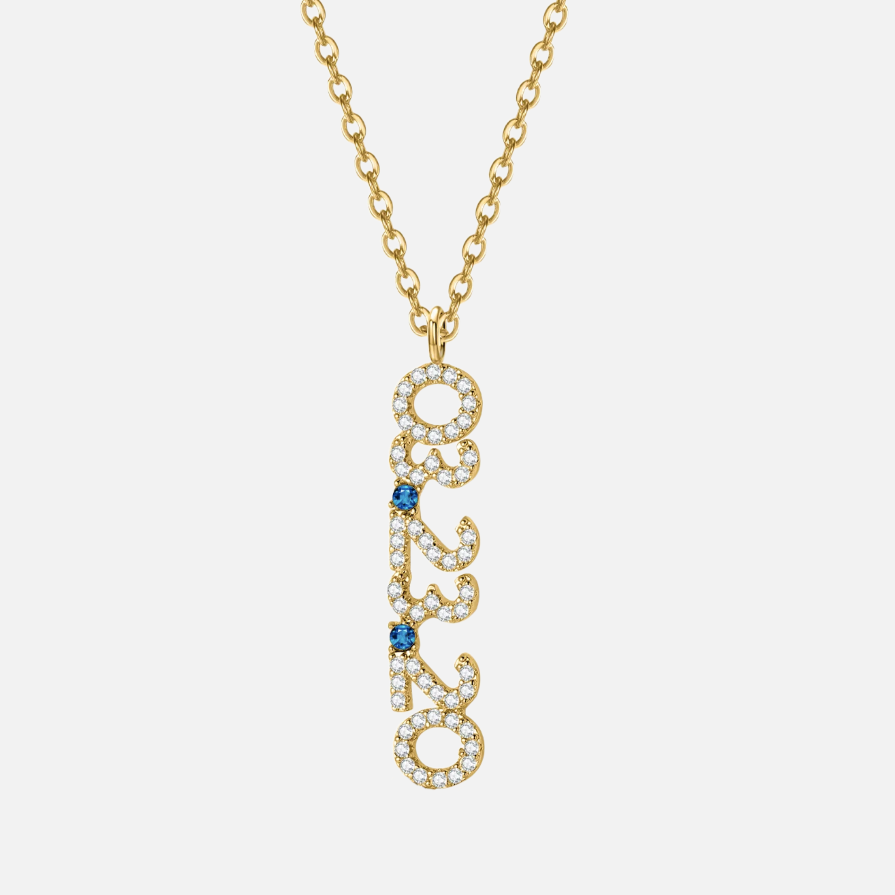 Mini Pave Custom Date Necklaces (Vertical) - Jewelled Me