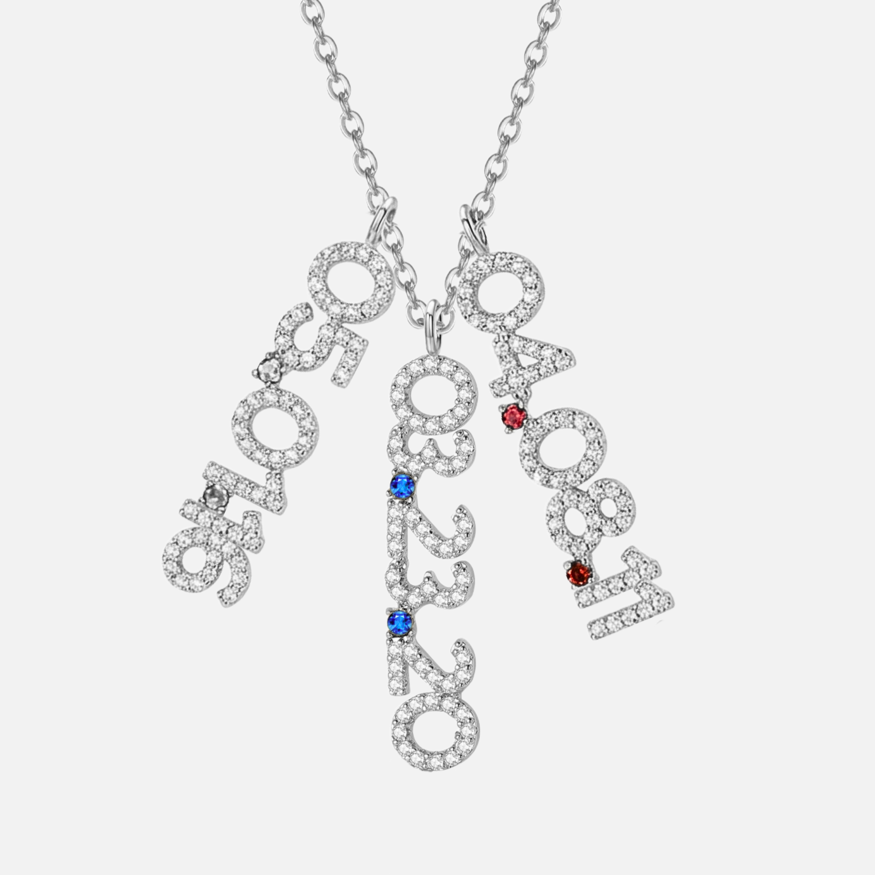 Mini Pave Custom Date Necklaces (Vertical)