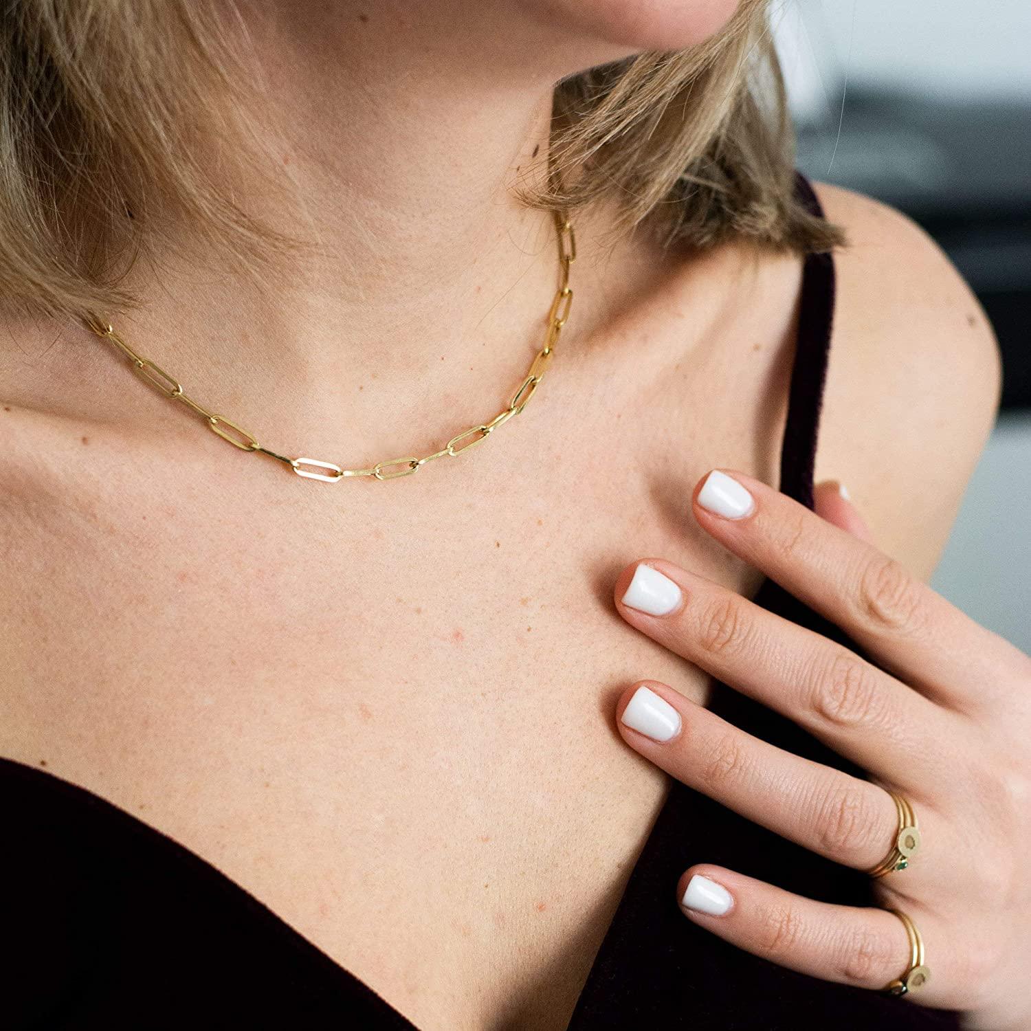Gold Vermeil Paper Clip Chain - Jewelled Me