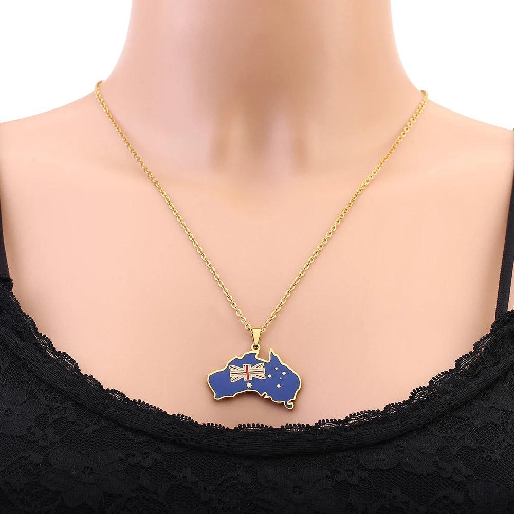 Asian & Oceanian Country/Flag Necklaces - Jewelled Me