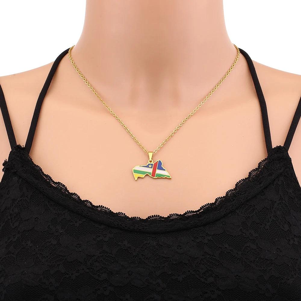 Africa Country/Flag Necklaces - Jewelled Me