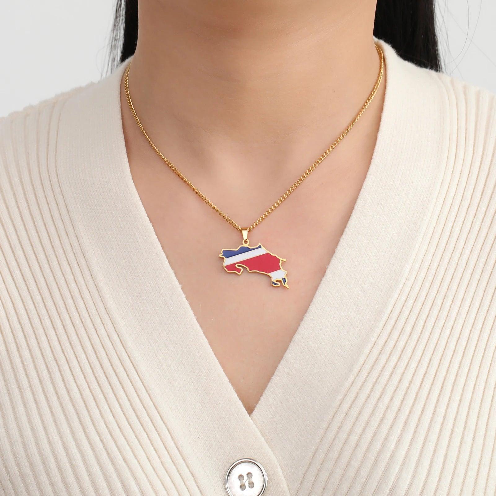 The Americas & Caribbean Country/Flag Necklaces (BACKUP) - Jewelled Me