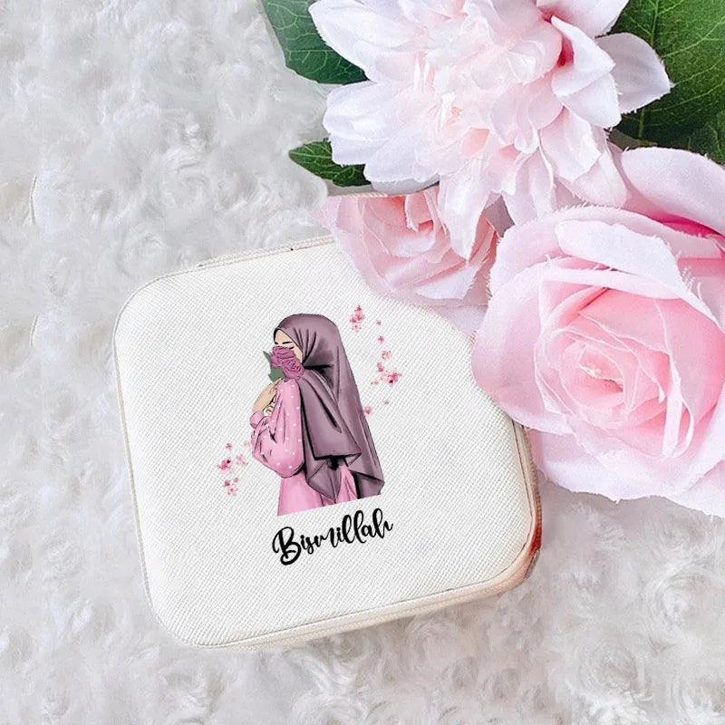 Custom Hijab Girl Jewellery Travel Case (Single Name) - Jewelled Me