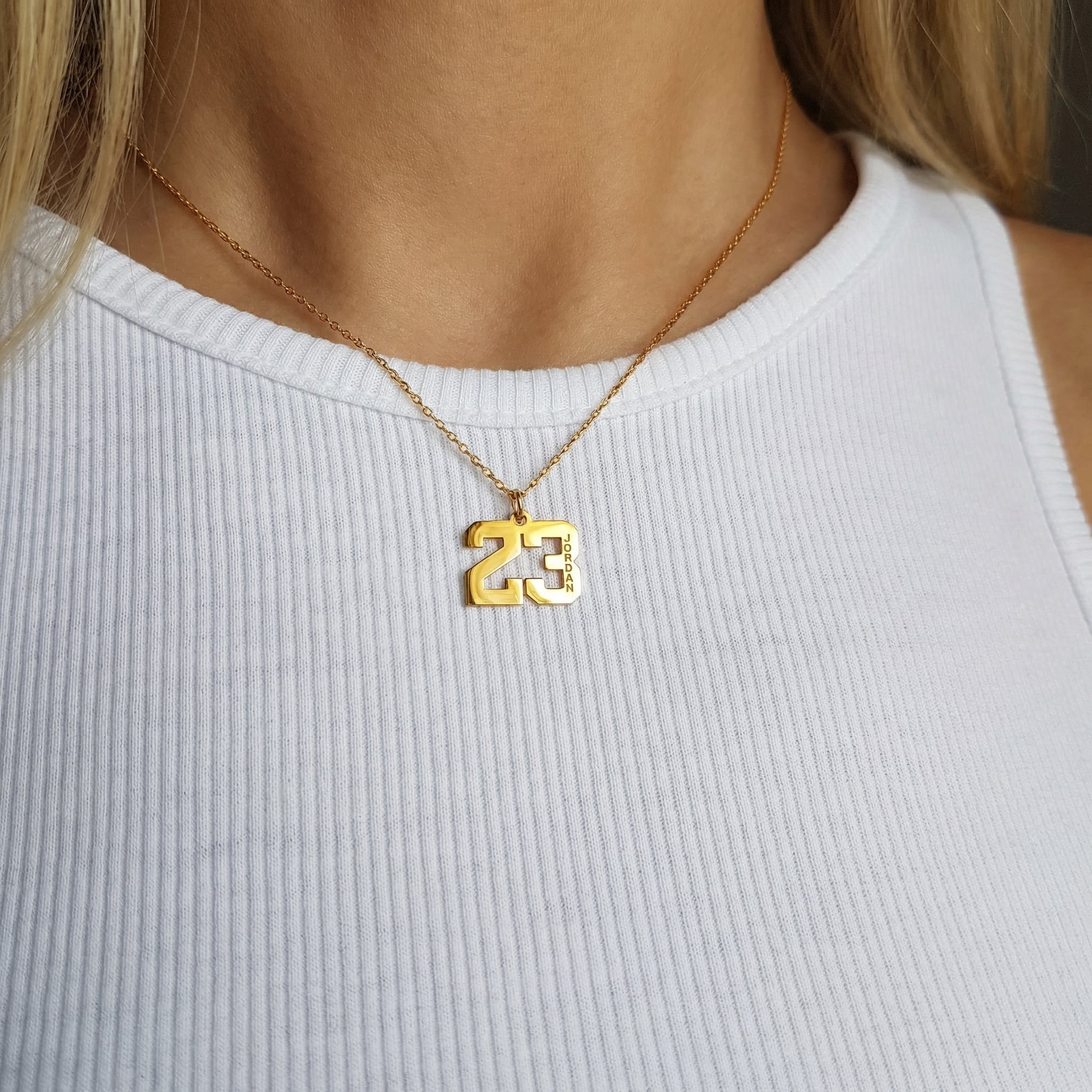 Engraved Custom Number Necklace - Jewelled Me