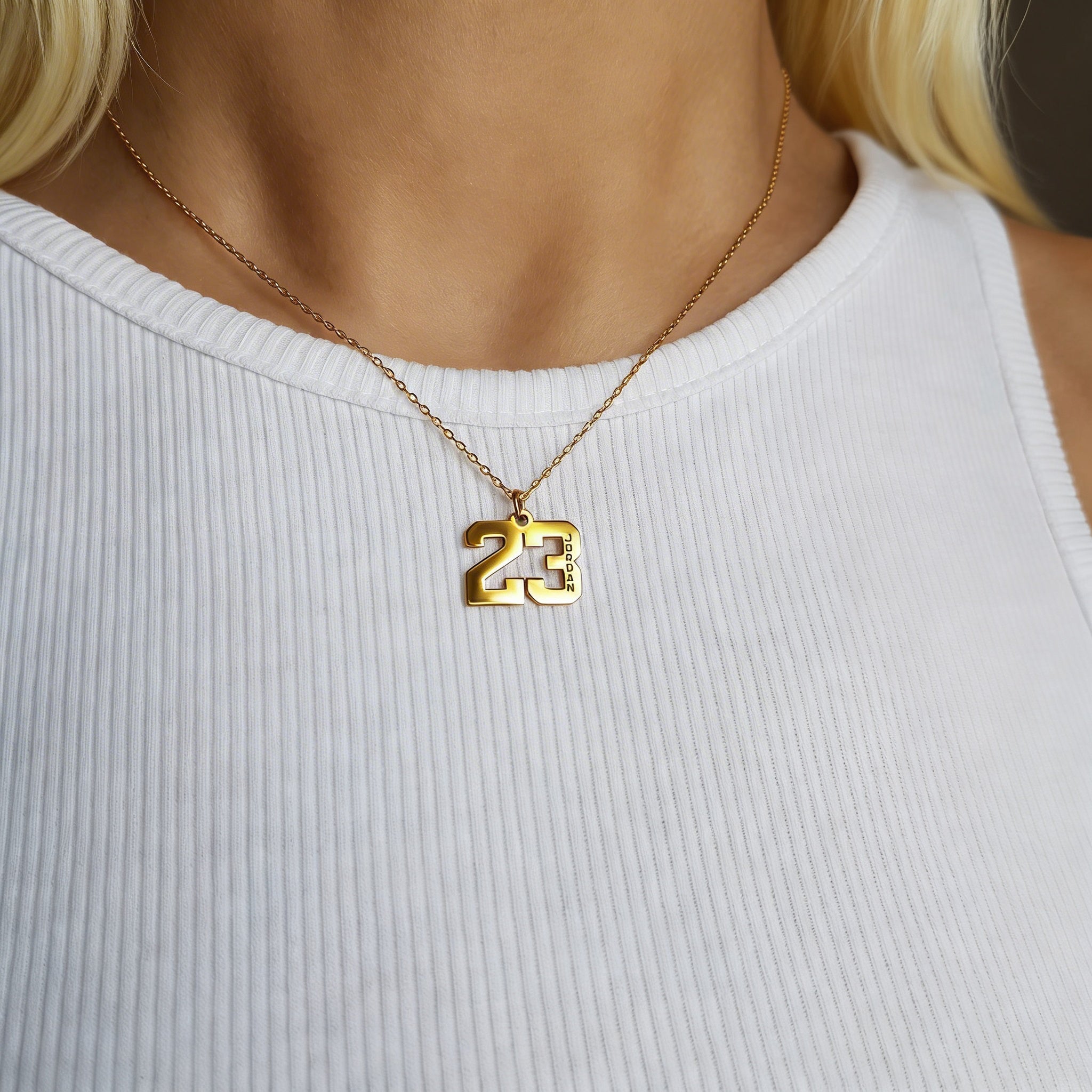 Engraved Custom Number Necklace - Jewelled Me