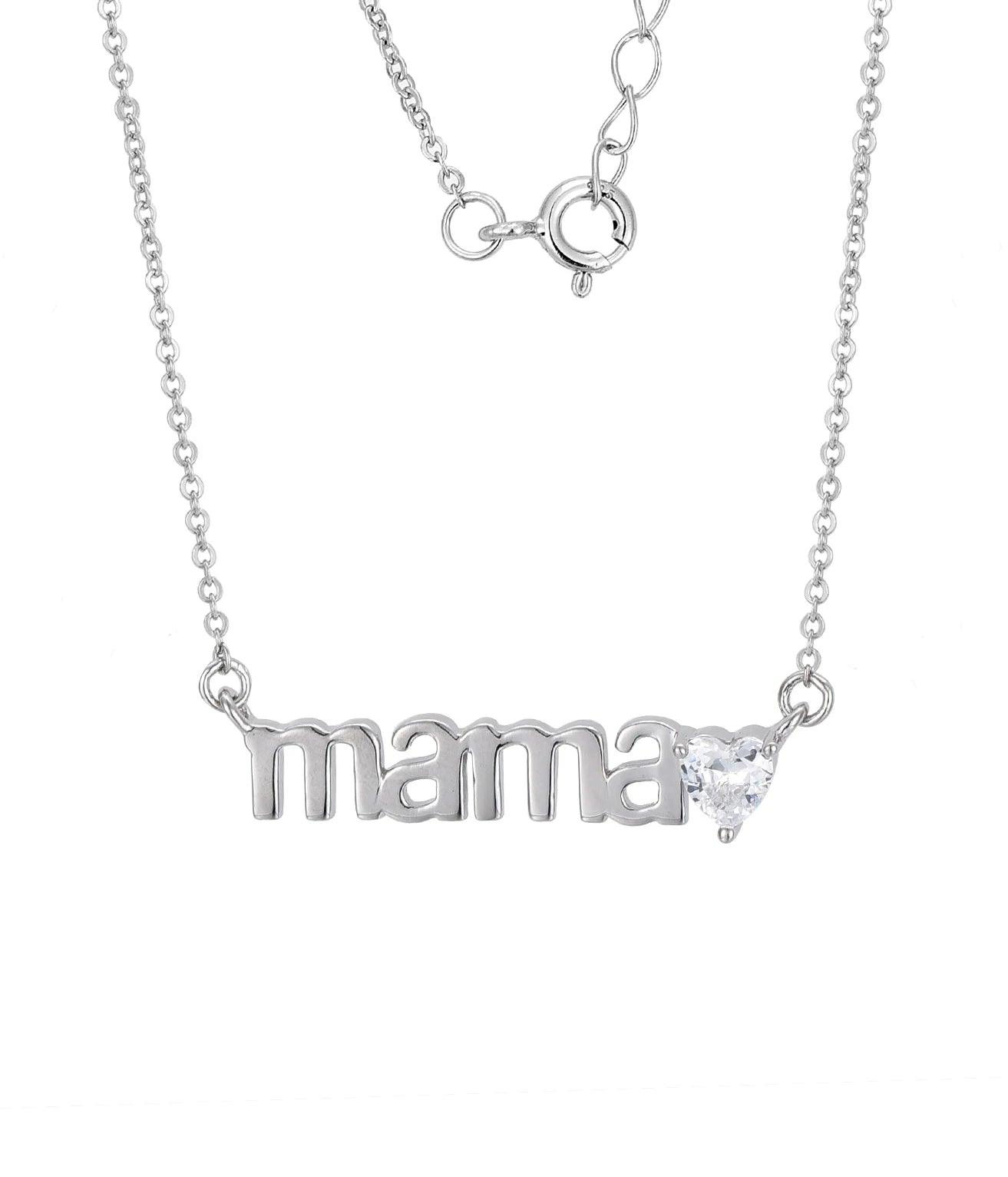 Gemmed Heart Mama Necklace - Jewelled Me