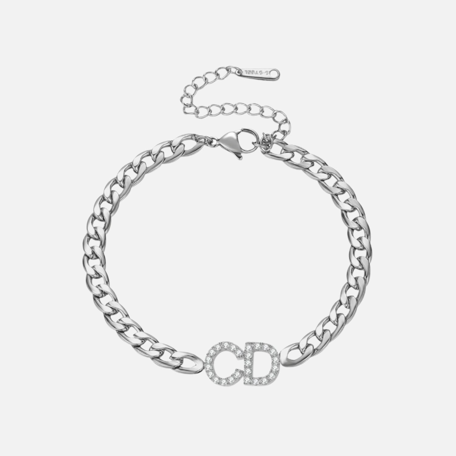 ICED Custom Name Cuban Chain Bracelet - Jewelled Me