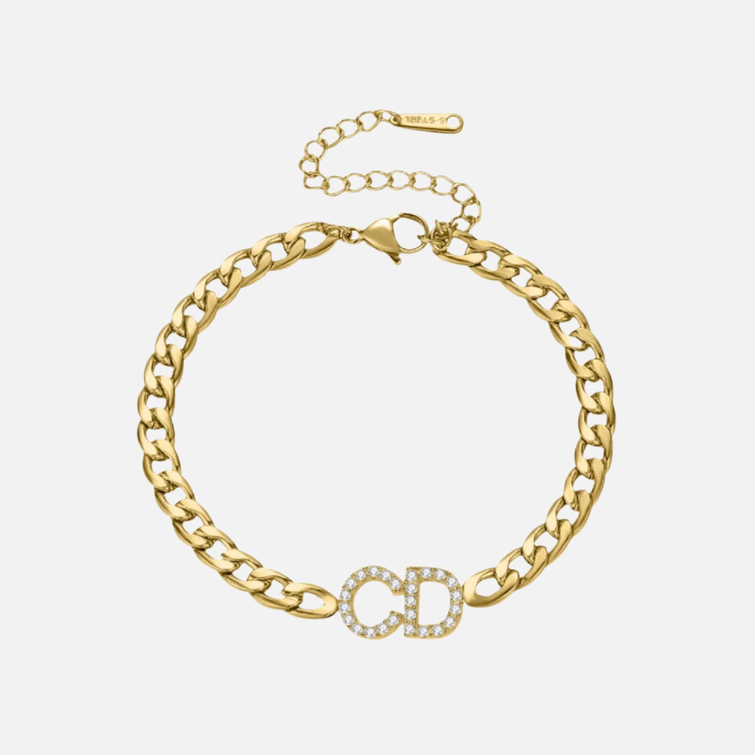 ICED Custom Name Cuban Chain Bracelet - Jewelled Me