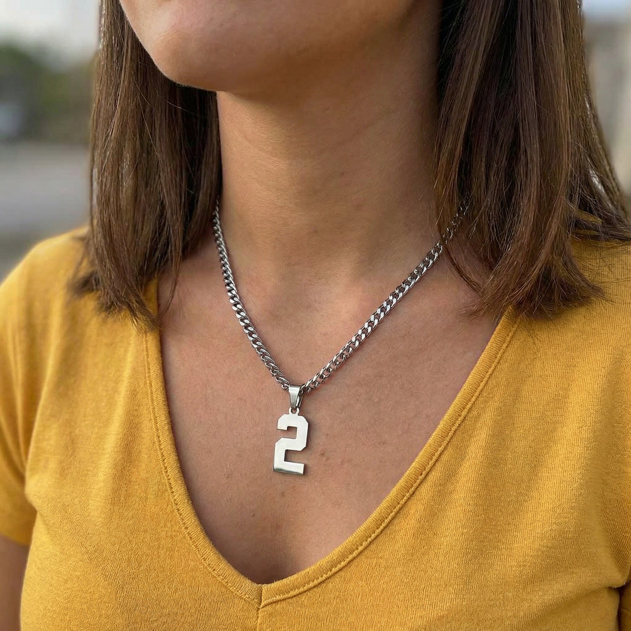 Custom Sports Number Necklace - Jewelled Me