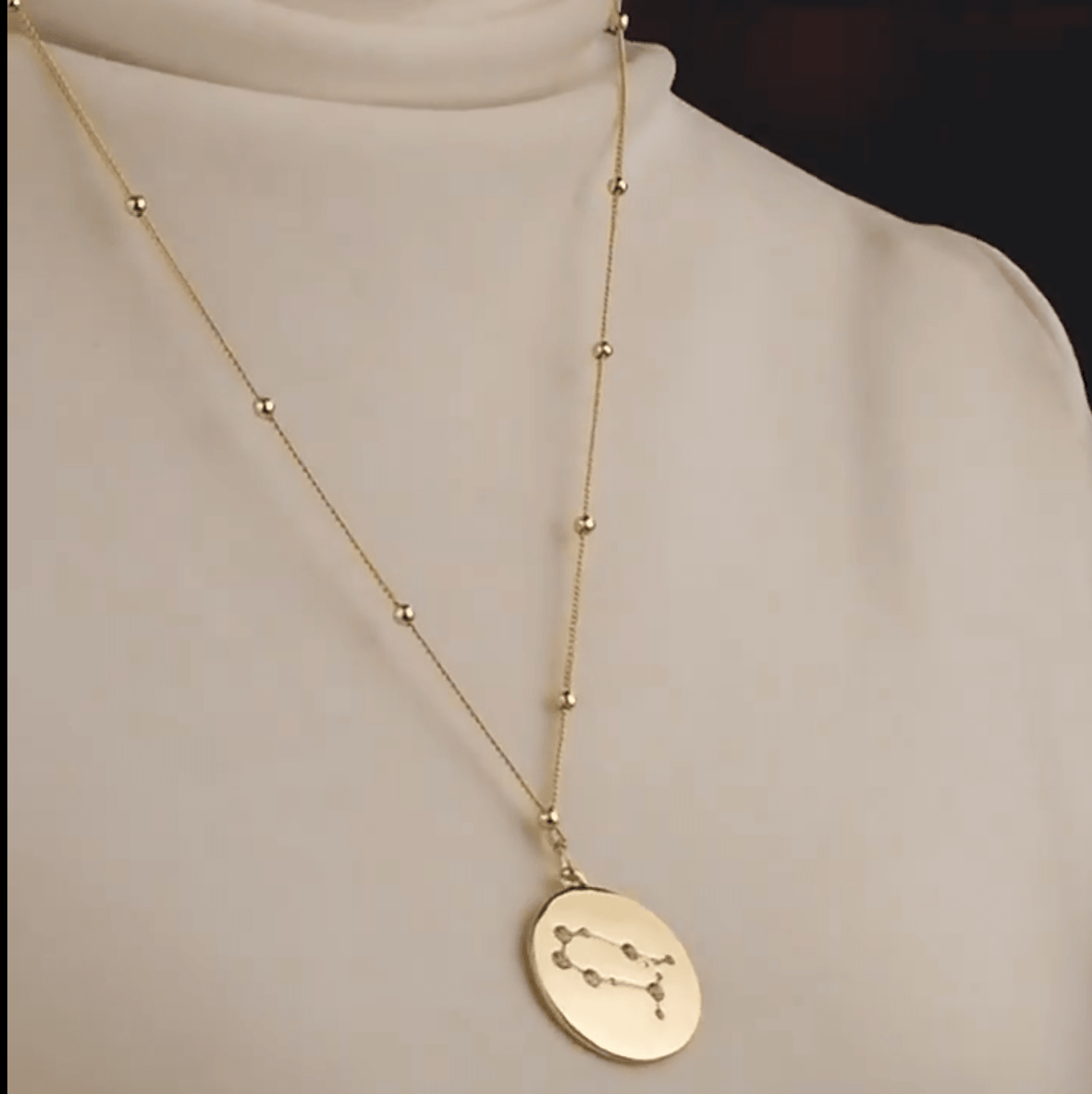 Geometric Disc Star Sign Necklace - Jewelled Me