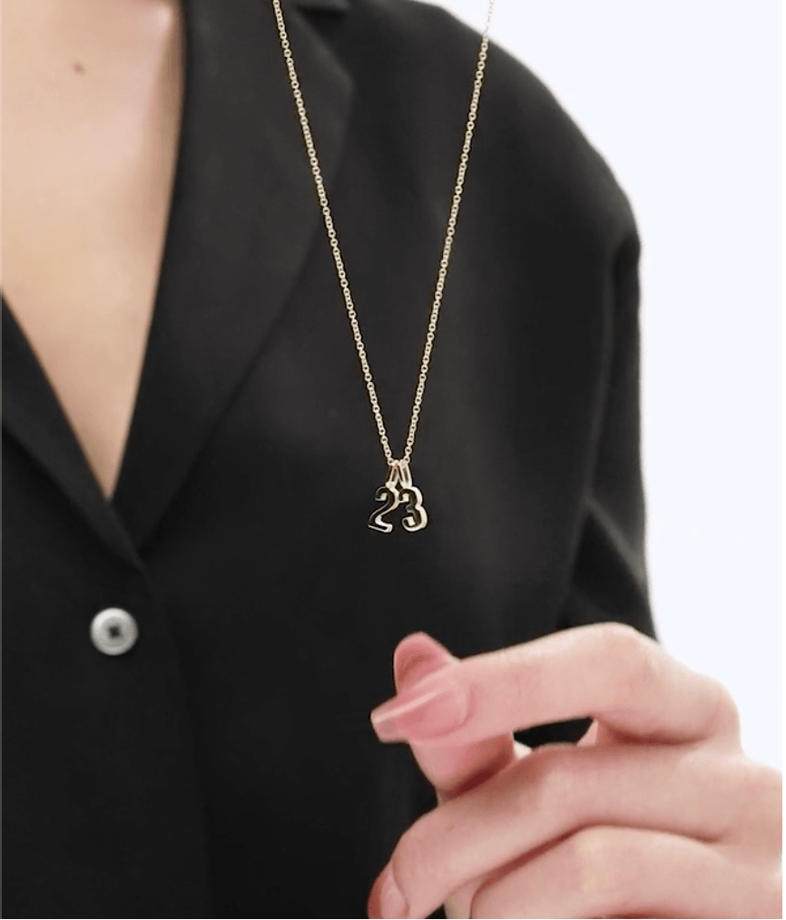 Dainty Number Necklace - Jewelled Me