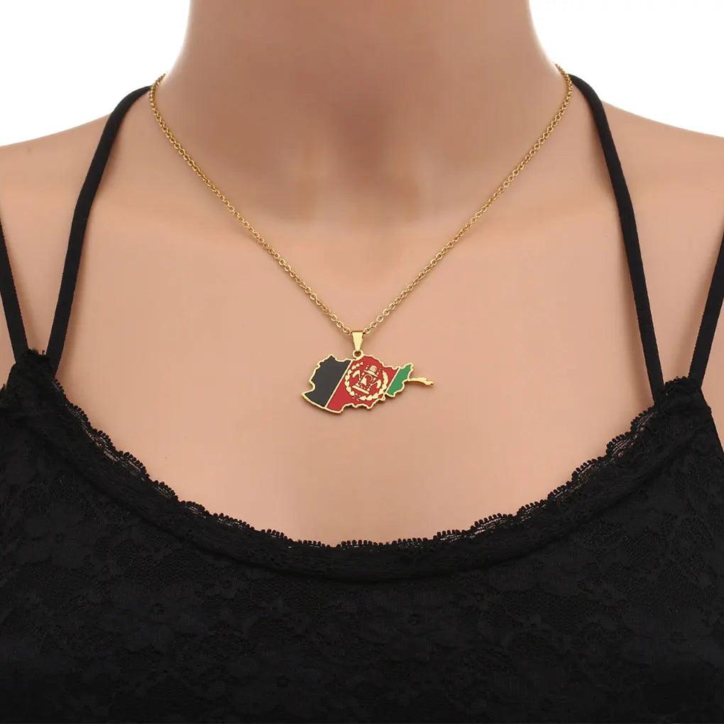 Asian & Oceanian Country/Flag Necklaces - Jewelled Me