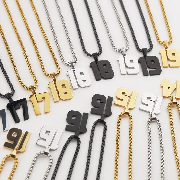 Custom Sports Number Necklace - Jewelled Me