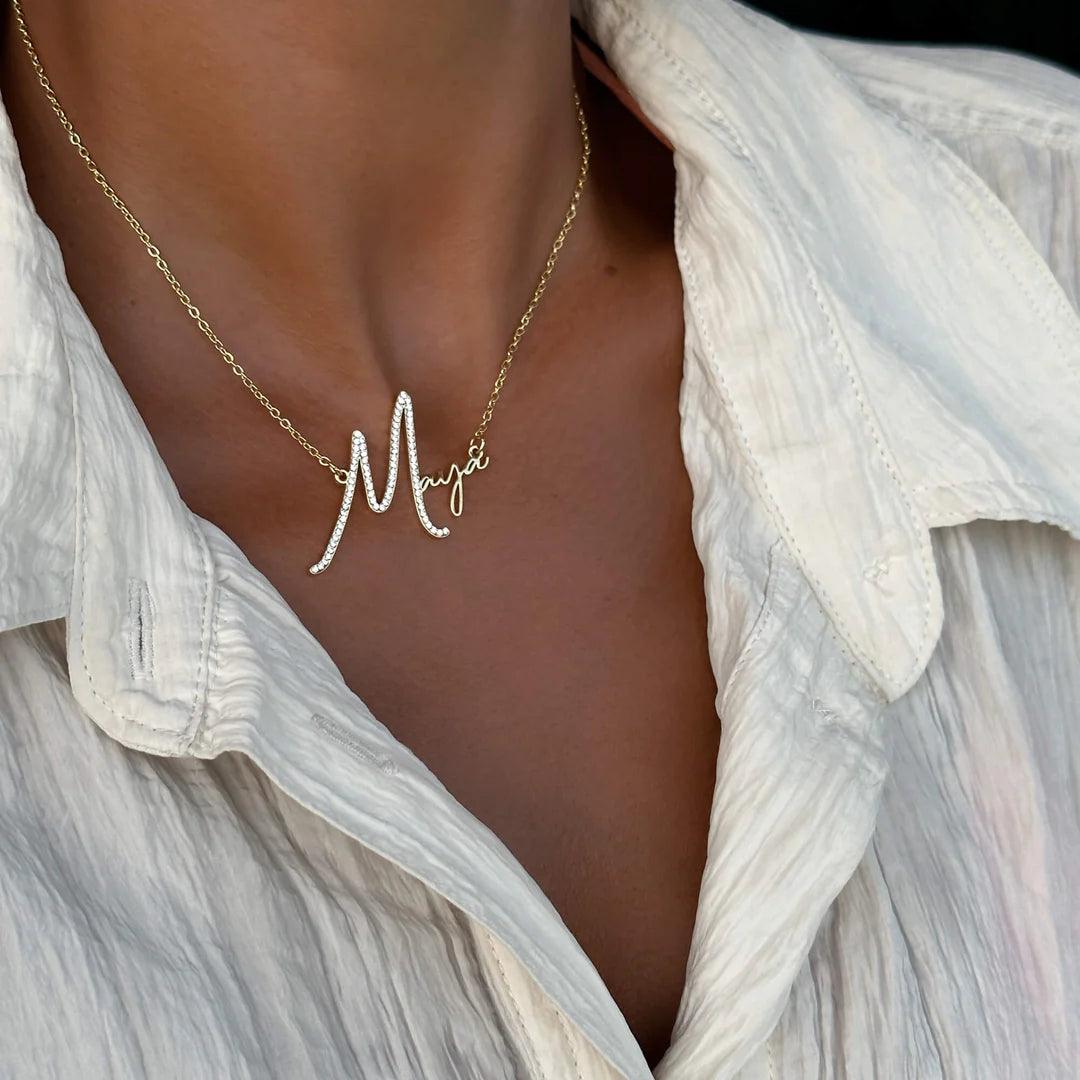 Sydney Signature Custom Name Necklace - Jewelled Me
