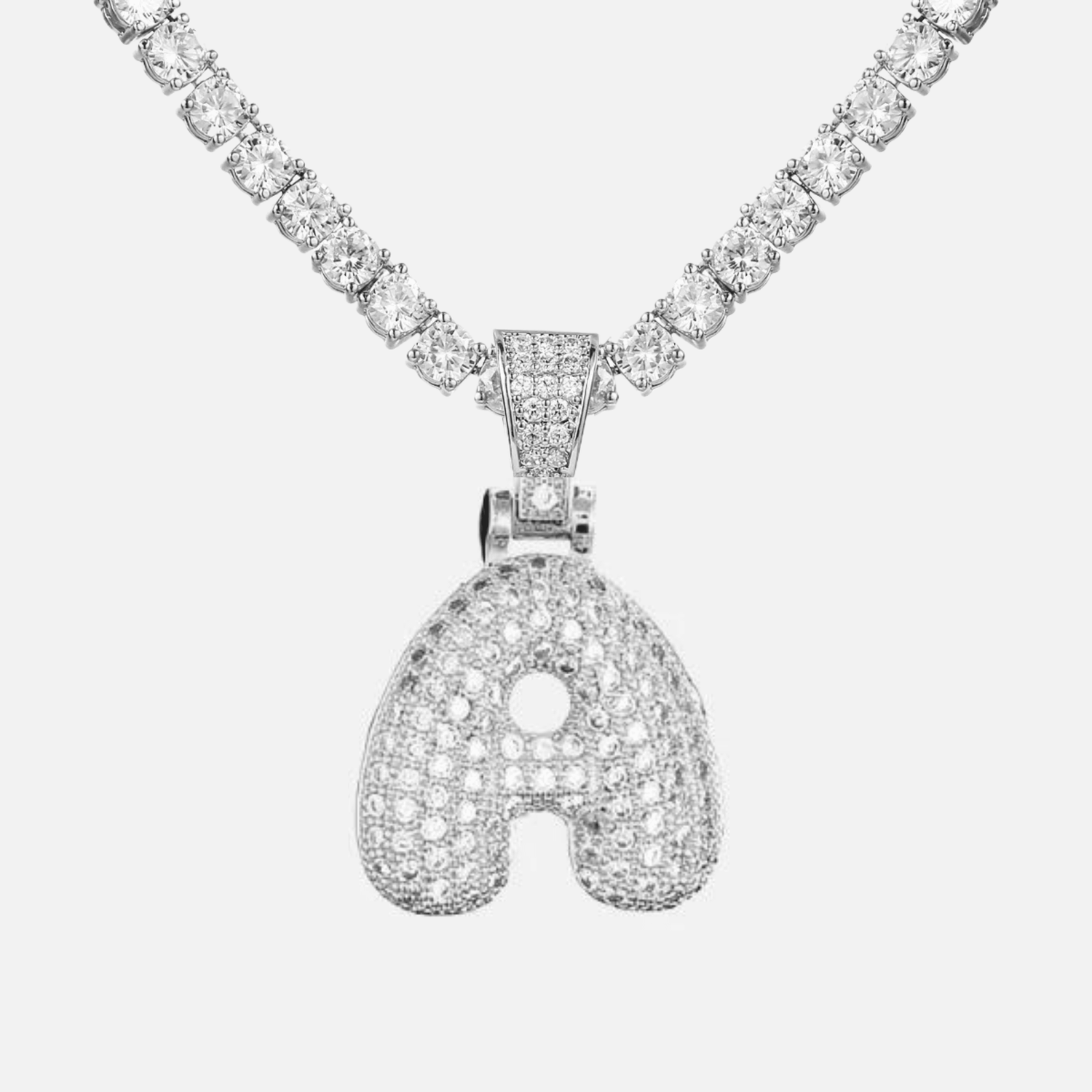 ICED Big Bubble Initial Necklace - Jewelled Me