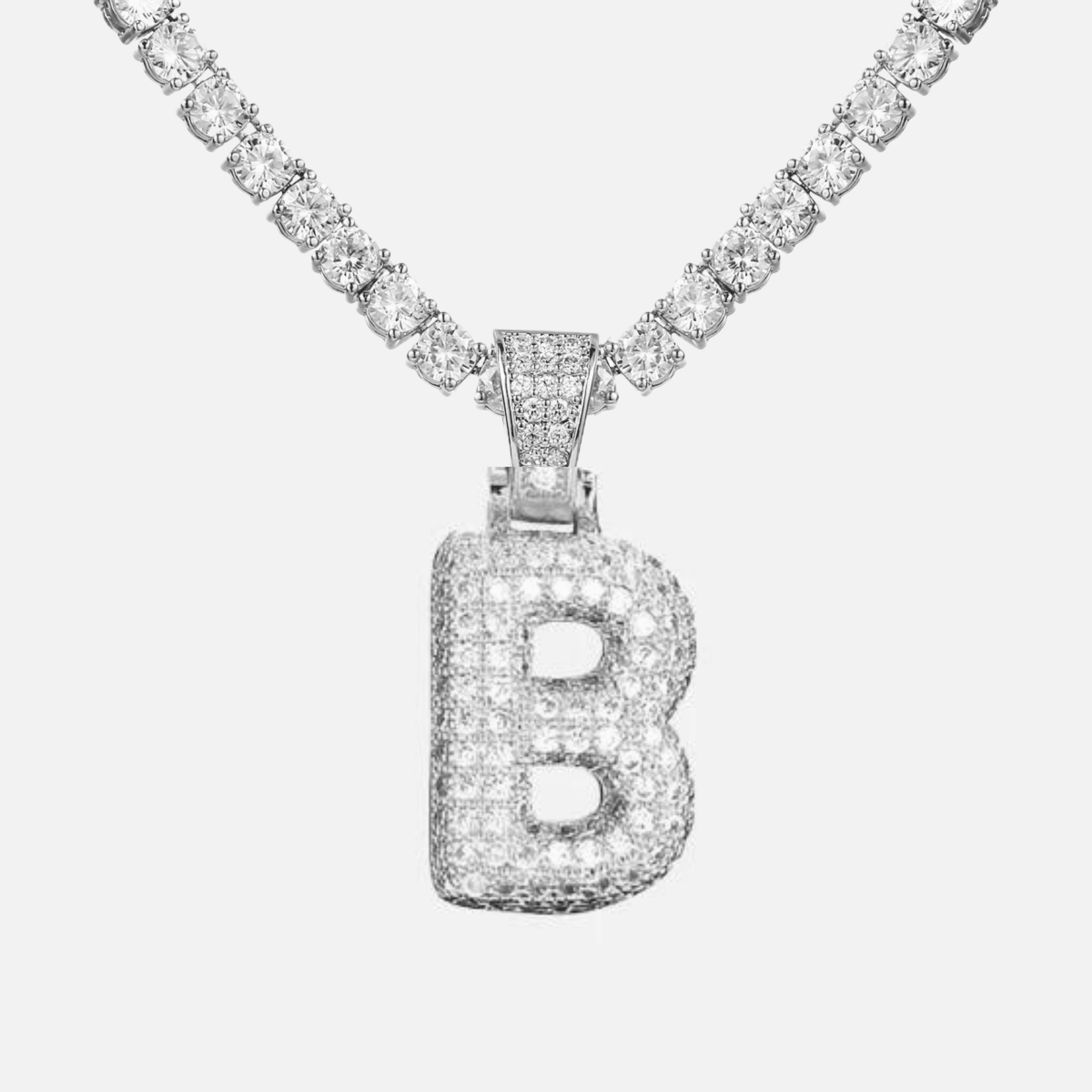 ICED Big Bubble Initial Necklace - Jewelled Me