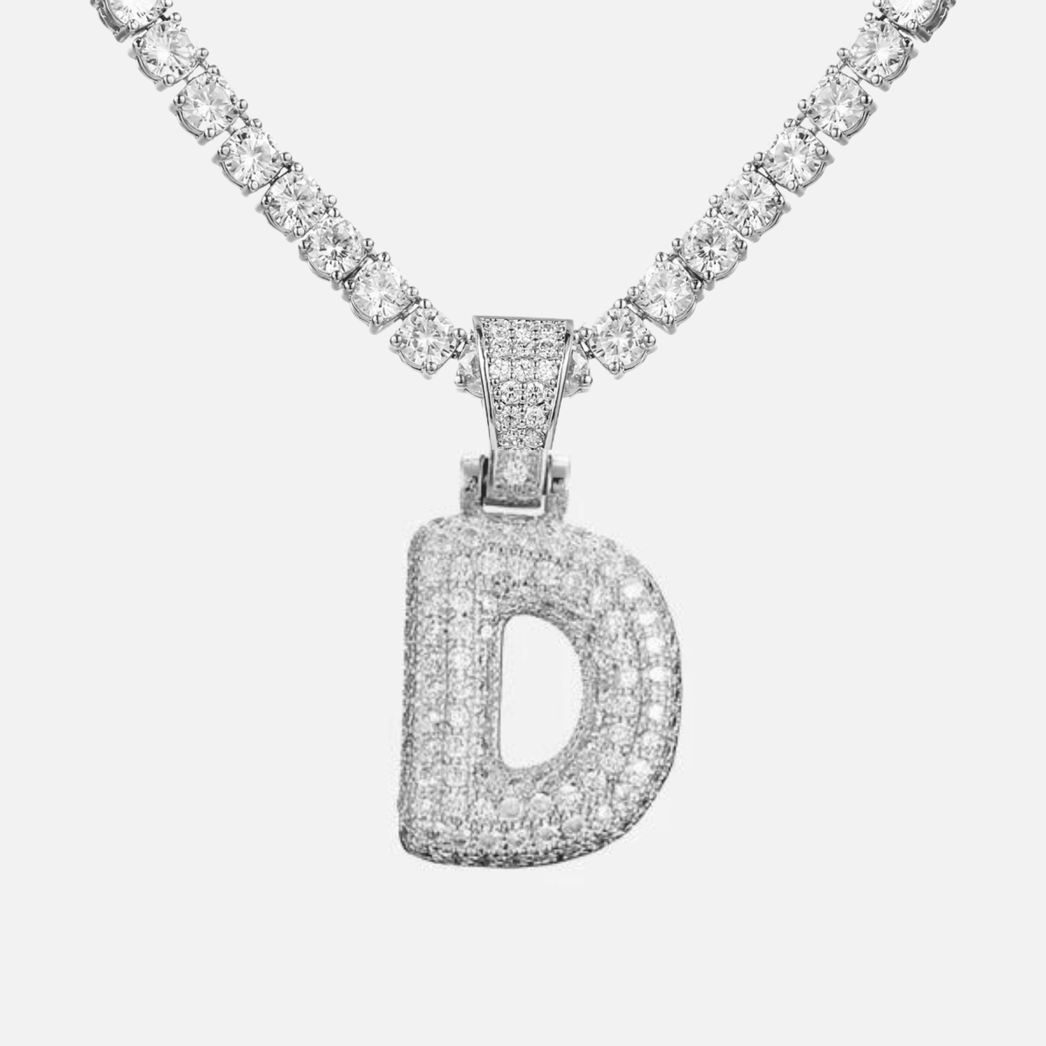 ICED Big Bubble Initial Necklace - Jewelled Me