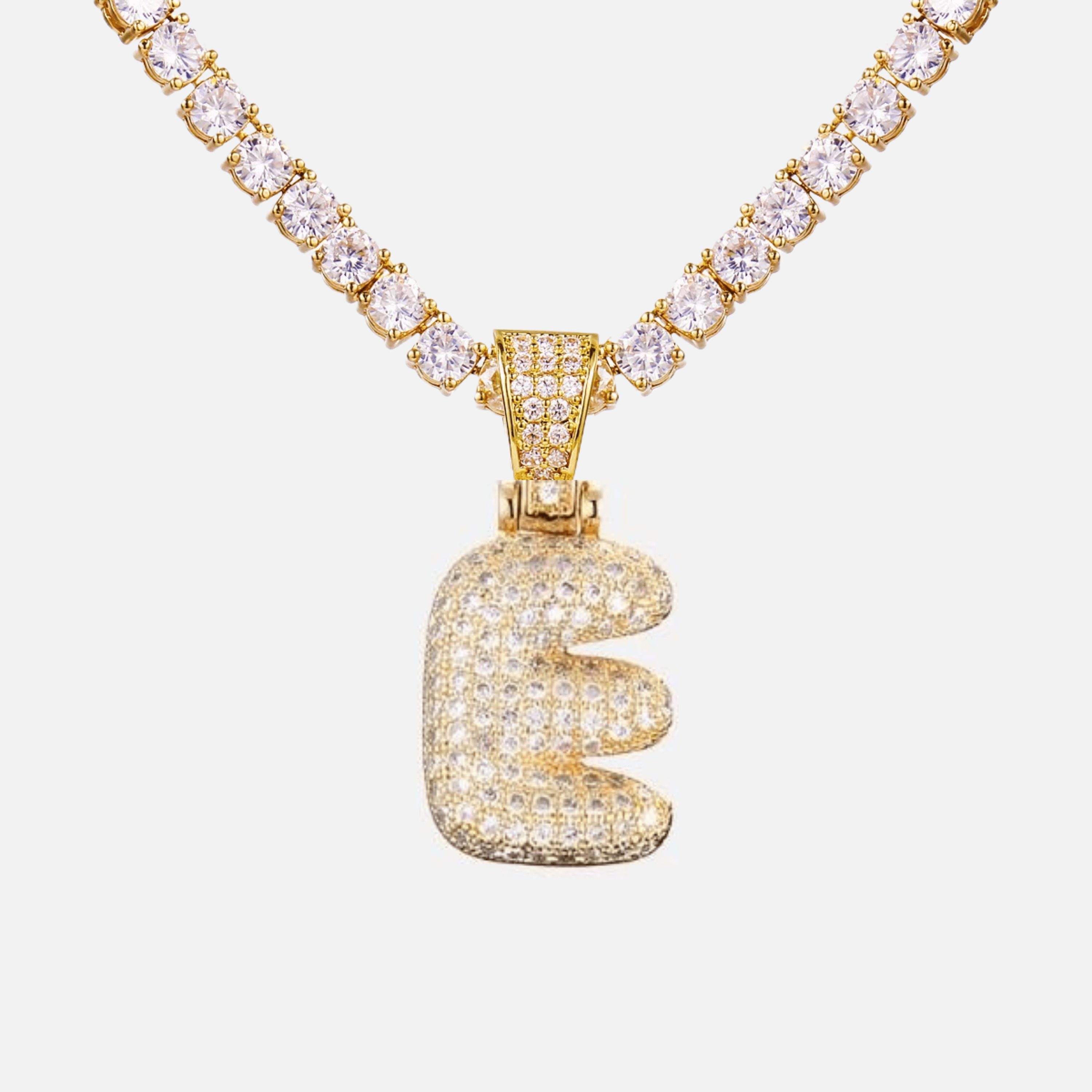 ICED Big Bubble Initial Necklace - Jewelled Me
