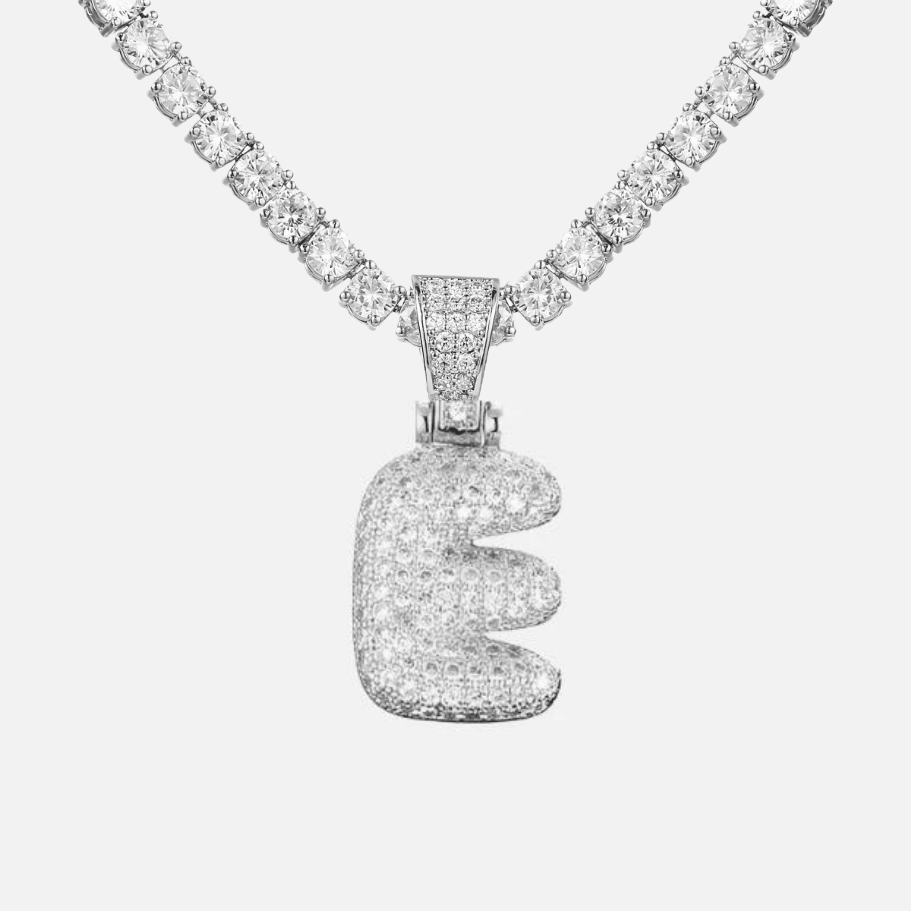 ICED Big Bubble Initial Necklace - Jewelled Me
