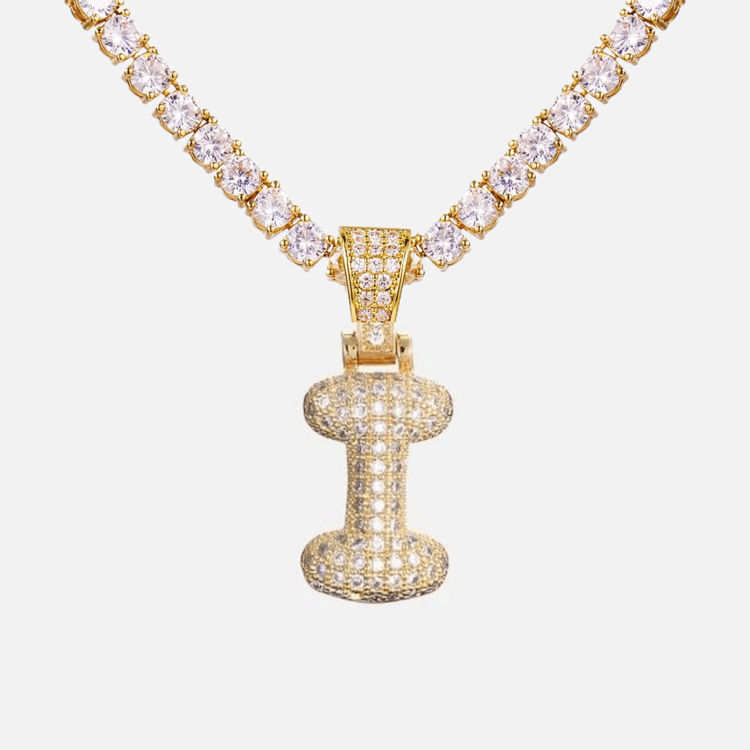 ICED Big Bubble Initial Necklace - Jewelled Me