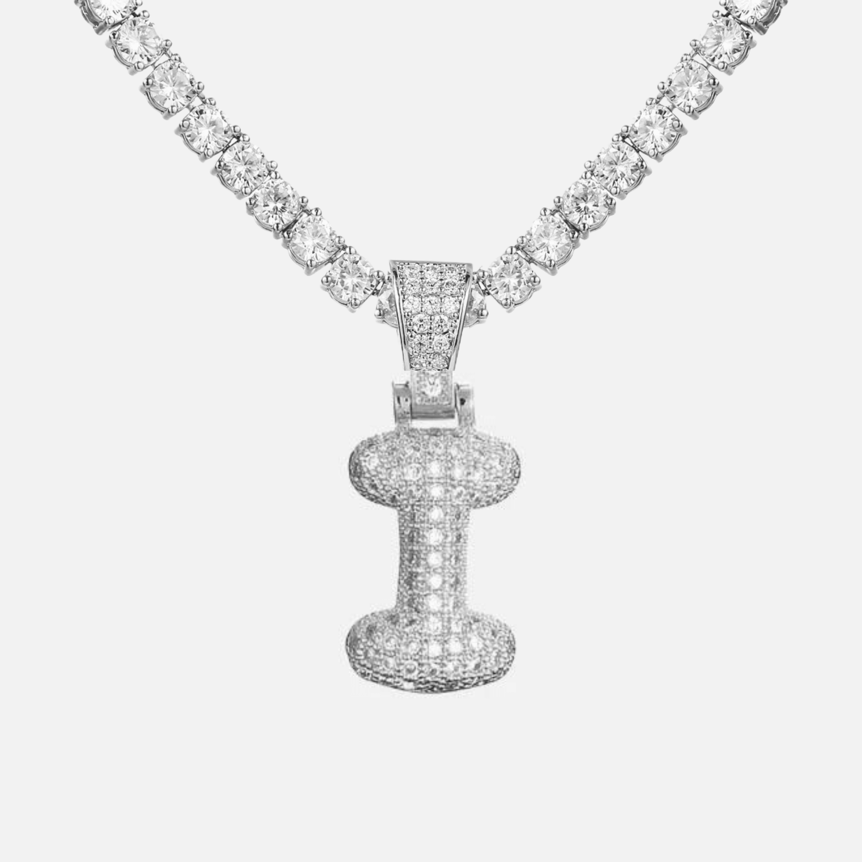 ICED Big Bubble Initial Necklace - Jewelled Me