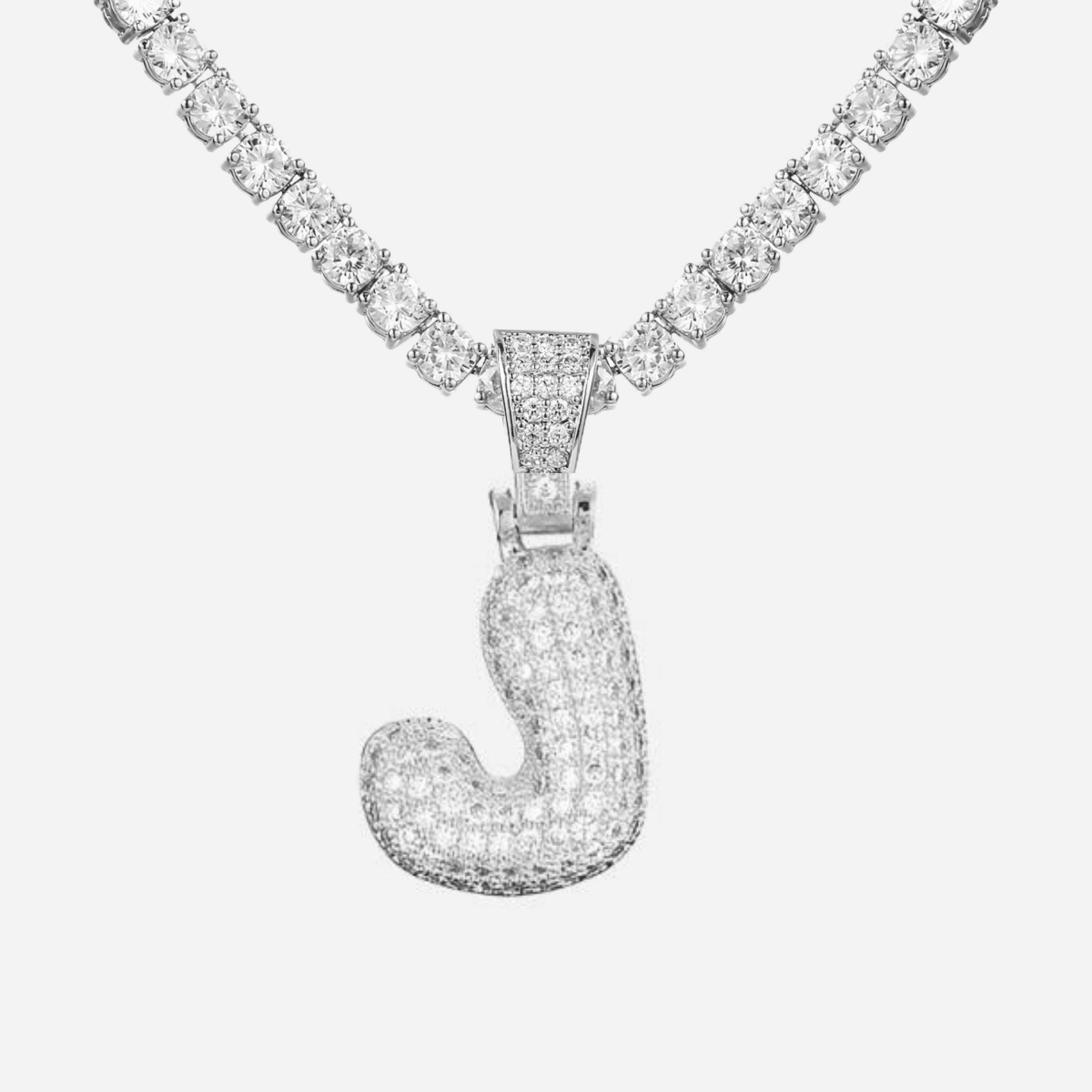 ICED Big Bubble Initial Necklace - Jewelled Me