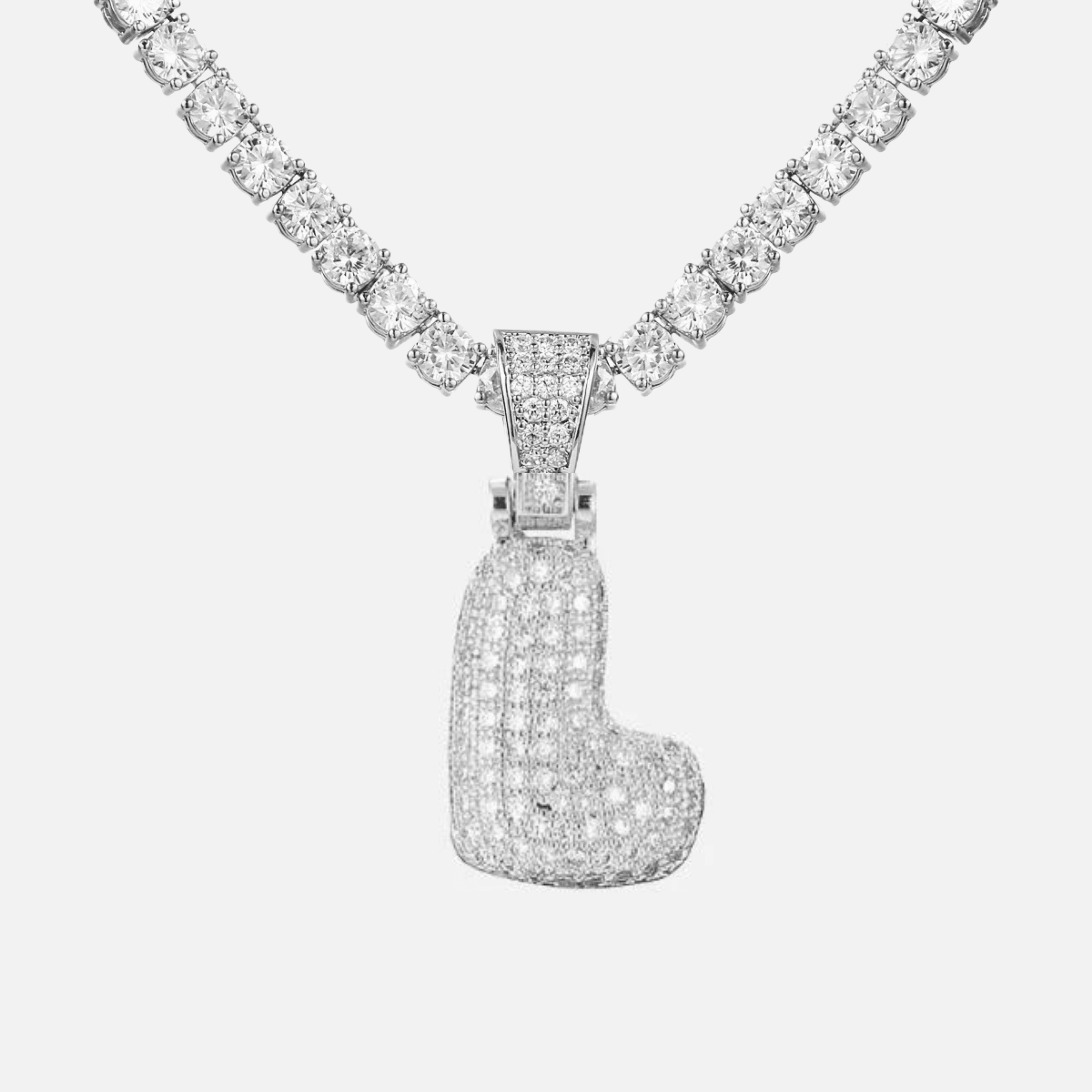 ICED Big Bubble Initial Necklace - Jewelled Me