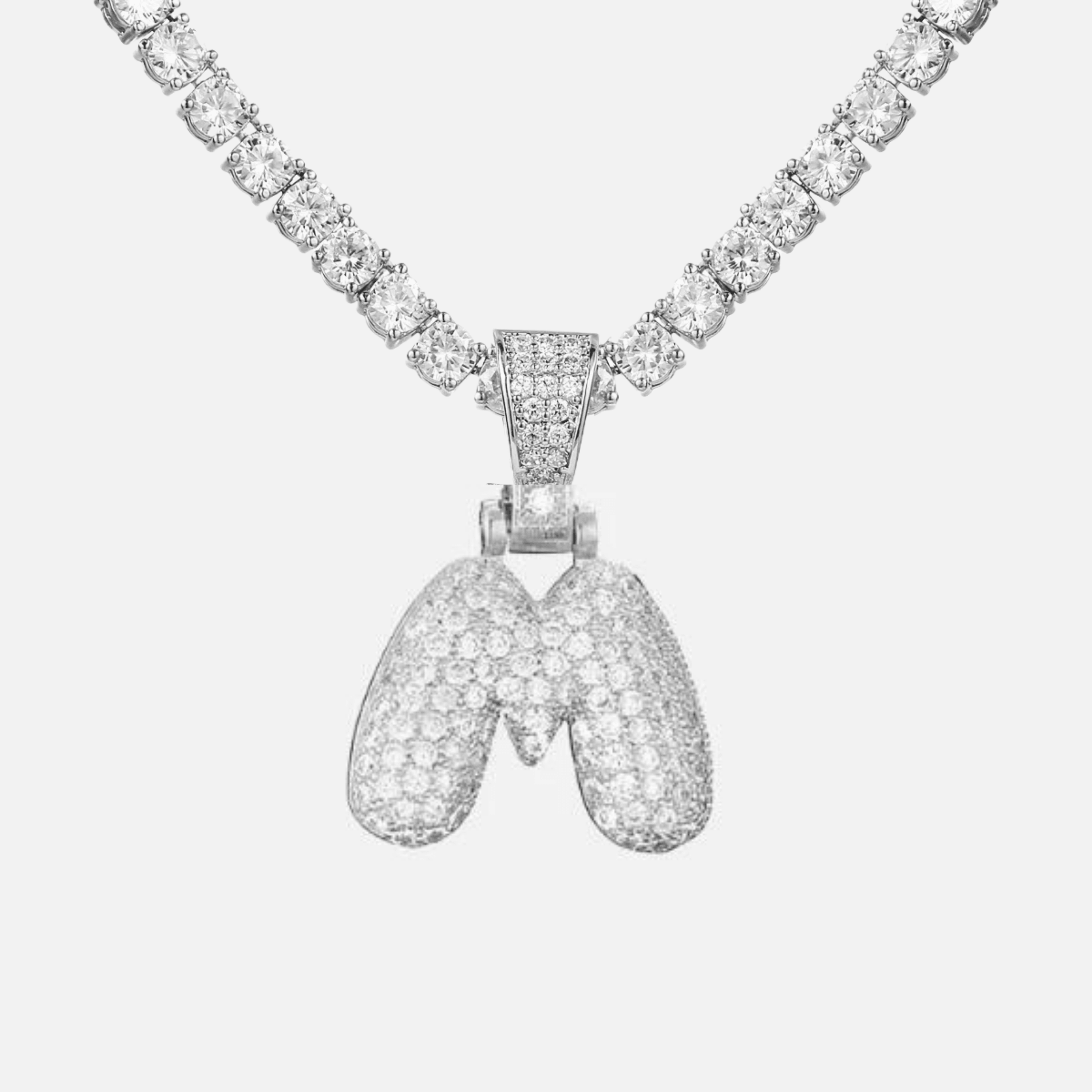 ICED Big Bubble Initial Necklace - Jewelled Me