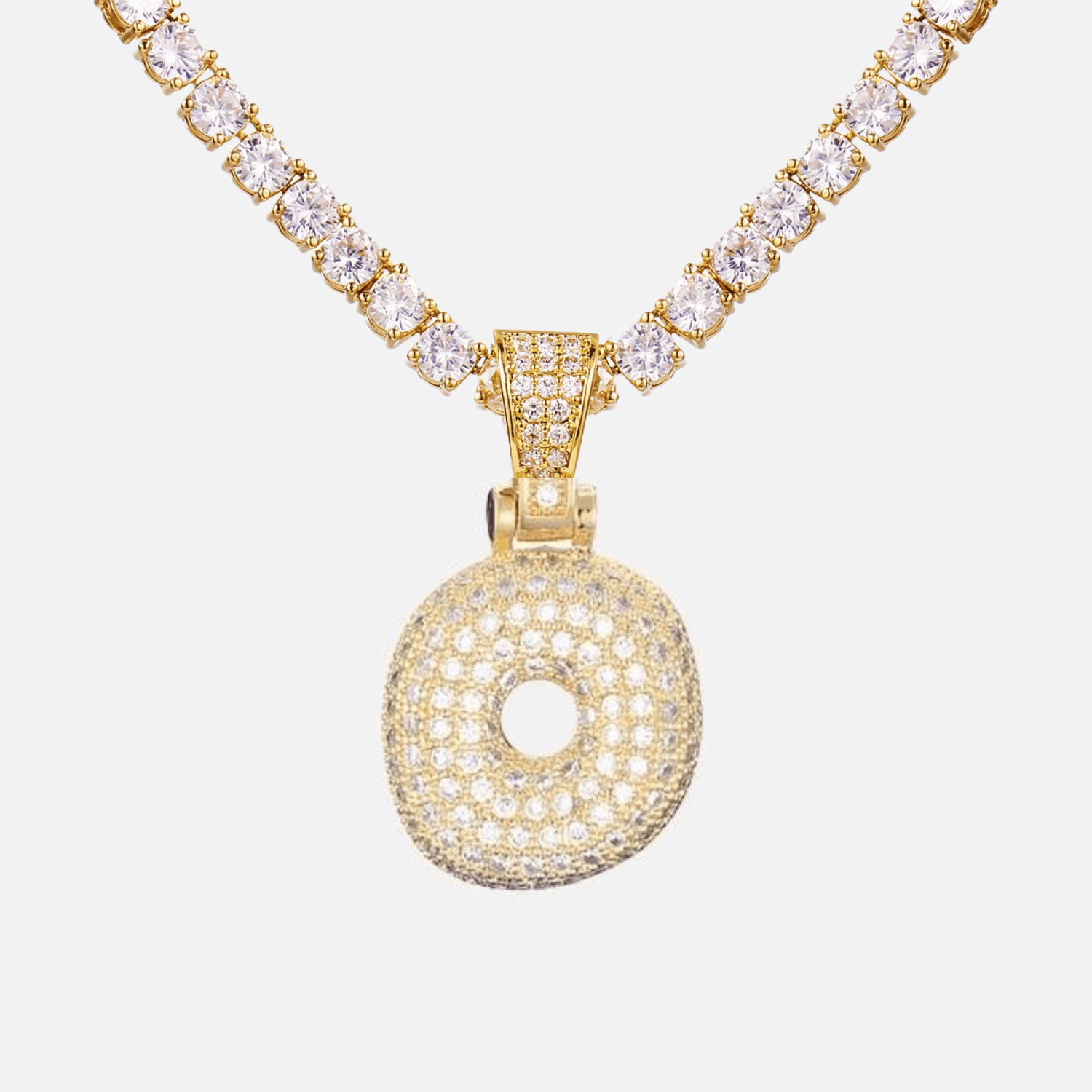 ICED Big Bubble Initial Necklace - Jewelled Me
