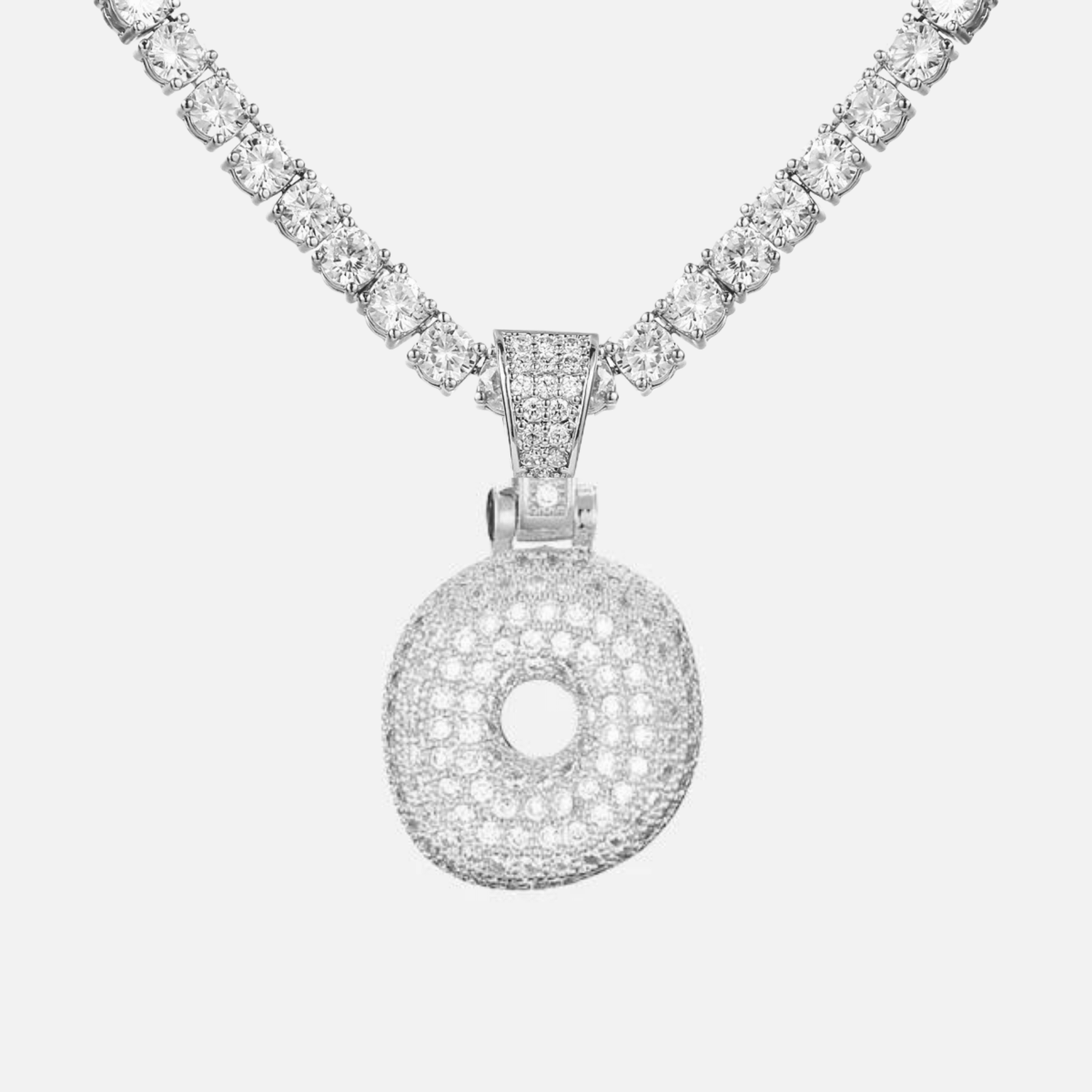ICED Big Bubble Initial Necklace - Jewelled Me