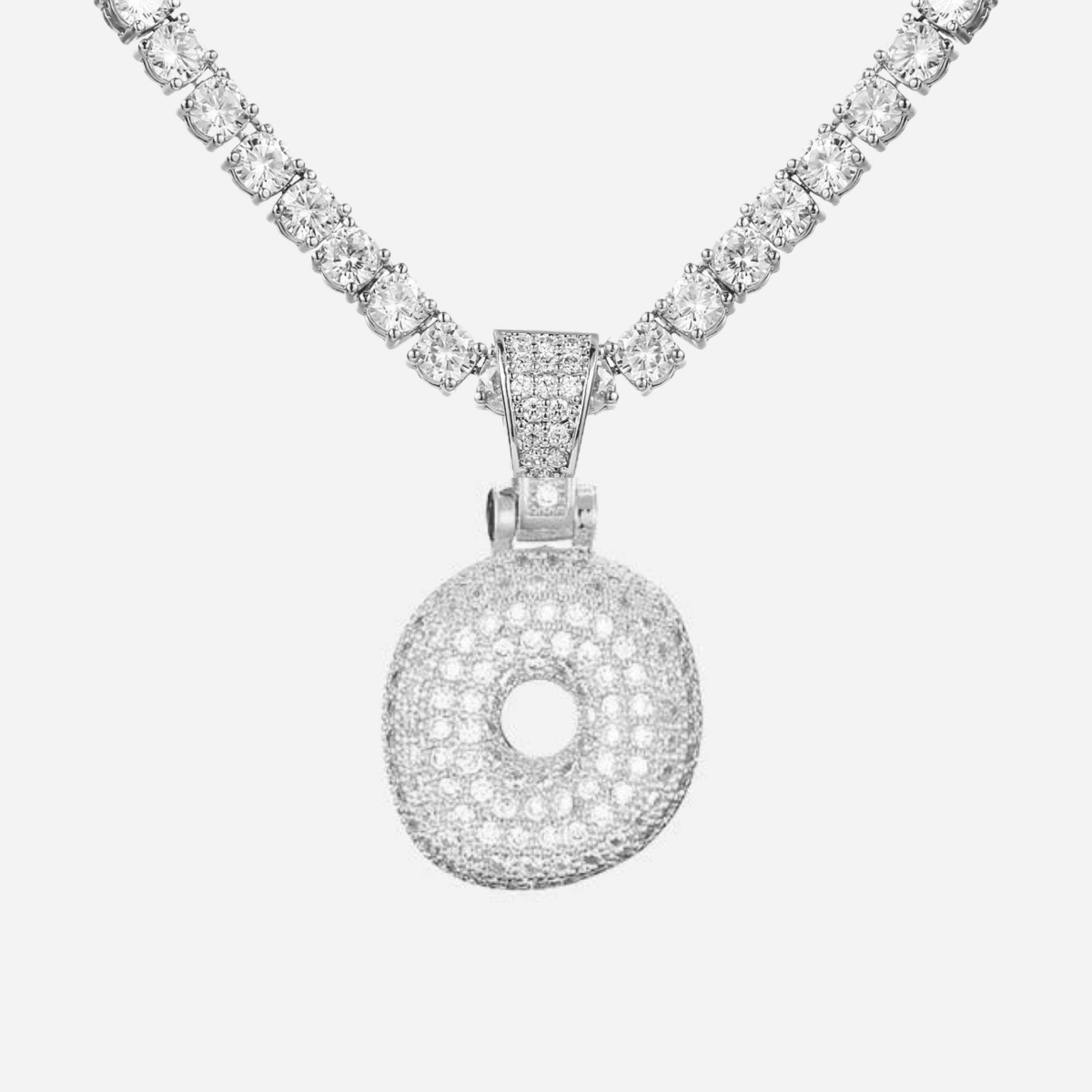 ICED Big Bubble Initial Necklace - Jewelled Me